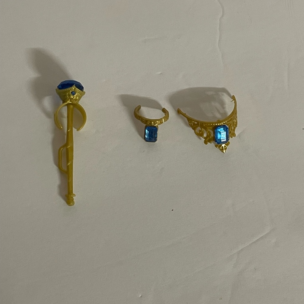 Gold and Blue Doll Jewelry Set